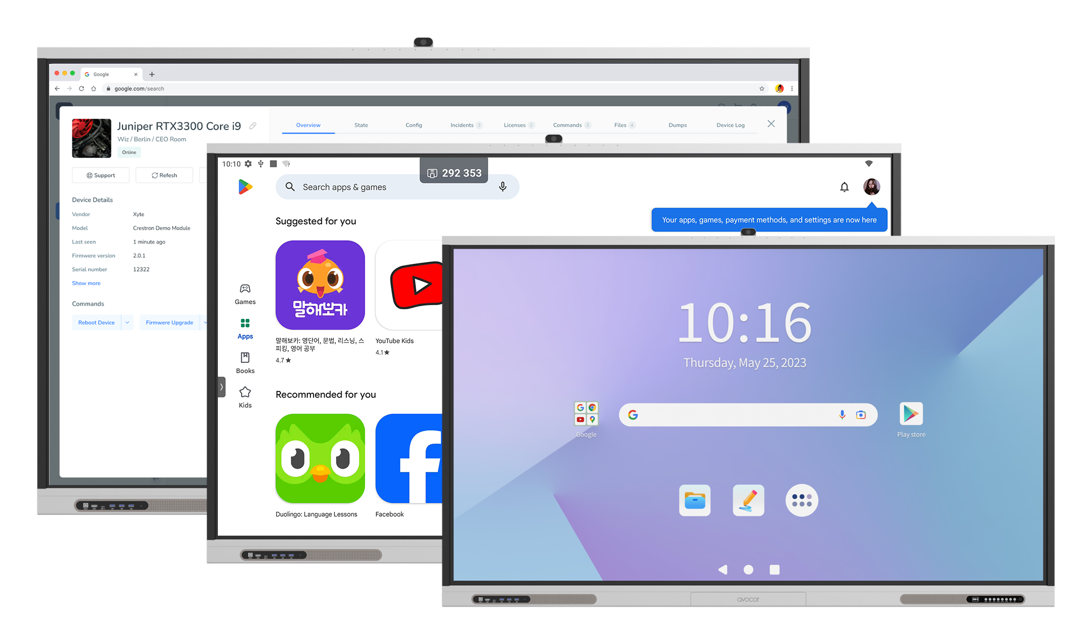 Avocor - AVA-6520 Pantalla LED interactiva EDLA IR 4K de 65" Serie A-20